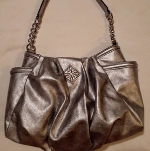 Simply vera vera wang metallic silver shoulder bag